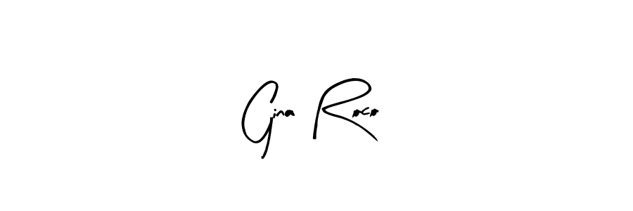 How to make Gina Roco name signature. Use Arty Signature style for creating short signs online. This is the latest handwritten sign. Gina Roco signature style 8 images and pictures png