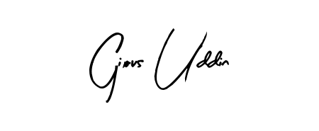 Give your name Gious Uddin an exquisite flair with the Arty Signature script font. Ideal for contracts, resumes, and formal letterheads. Gious Uddin signature style 8 images and pictures png