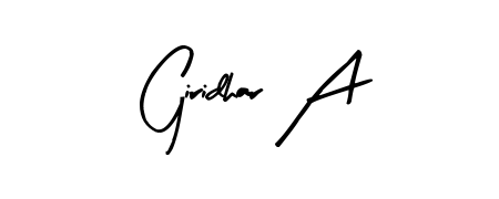 Best and Professional Signature Style for Giridhar A. Arty Signature Best Signature Style Collection. Giridhar A signature style 8 images and pictures png