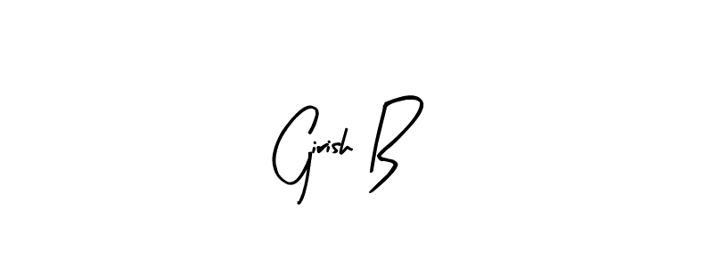 Create a beautiful signature design for name Girish B. With this signature (Arty Signature) fonts, you can make a handwritten signature for free. Girish B signature style 8 images and pictures png