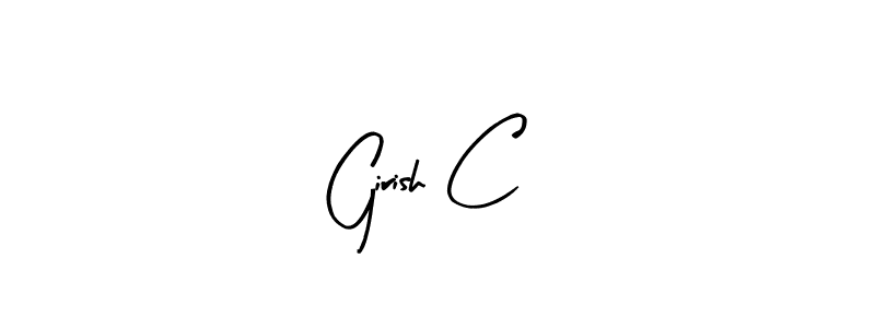 Once you've used our free online signature maker to create your best signature Arty Signature style, it's time to enjoy all of the benefits that Girish C name signing documents. Girish C signature style 8 images and pictures png