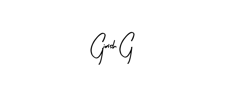 Use a signature maker to create a handwritten signature online. With this signature software, you can design (Arty Signature) your own signature for name Girish G. Girish G signature style 8 images and pictures png