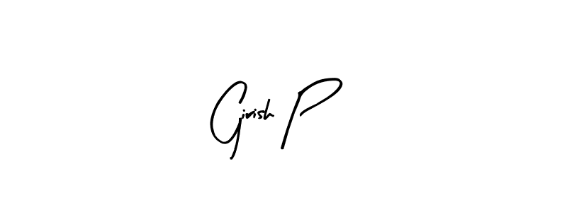 Arty Signature is a professional signature style that is perfect for those who want to add a touch of class to their signature. It is also a great choice for those who want to make their signature more unique. Get Girish P name to fancy signature for free. Girish P signature style 8 images and pictures png