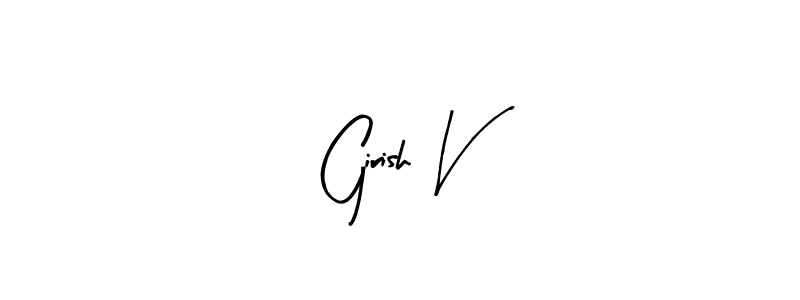 You should practise on your own different ways (Arty Signature) to write your name (Girish V) in signature. don't let someone else do it for you. Girish V signature style 8 images and pictures png
