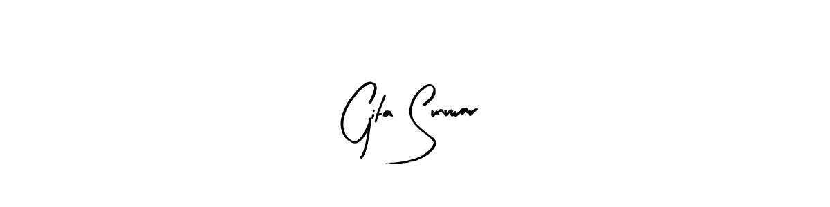 You can use this online signature creator to create a handwritten signature for the name Gita Sunuwar. This is the best online autograph maker. Gita Sunuwar signature style 8 images and pictures png