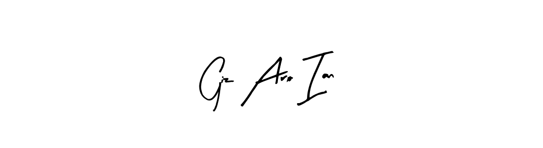 Make a beautiful signature design for name Giz Aro Ian. With this signature (Arty Signature) style, you can create a handwritten signature for free. Giz Aro Ian signature style 8 images and pictures png