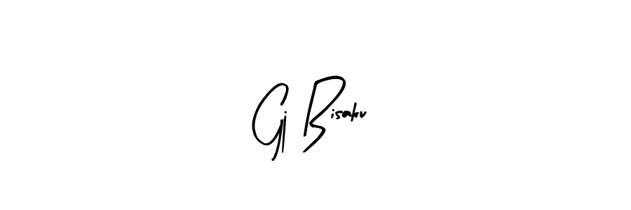 if you are searching for the best signature style for your name Gj Bisaku. so please give up your signature search. here we have designed multiple signature styles  using Arty Signature. Gj Bisaku signature style 8 images and pictures png