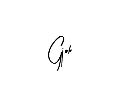 Make a beautiful signature design for name Gjok. With this signature (Arty Signature) style, you can create a handwritten signature for free. Gjok signature style 8 images and pictures png