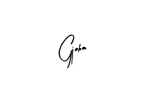 How to Draw Gjoka signature style? Arty Signature is a latest design signature styles for name Gjoka. Gjoka signature style 8 images and pictures png