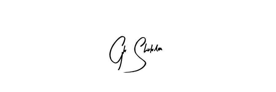 How to make Gk Shukla name signature. Use Arty Signature style for creating short signs online. This is the latest handwritten sign. Gk Shukla signature style 8 images and pictures png