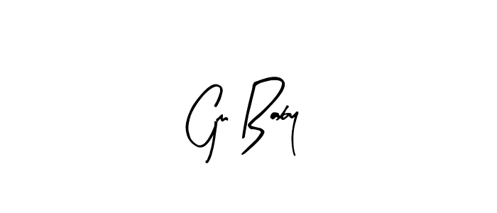 if you are searching for the best signature style for your name Gm Baby. so please give up your signature search. here we have designed multiple signature styles  using Arty Signature. Gm Baby signature style 8 images and pictures png