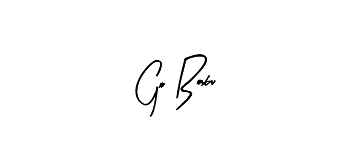 Design your own signature with our free online signature maker. With this signature software, you can create a handwritten (Arty Signature) signature for name Go Babu. Go Babu signature style 8 images and pictures png