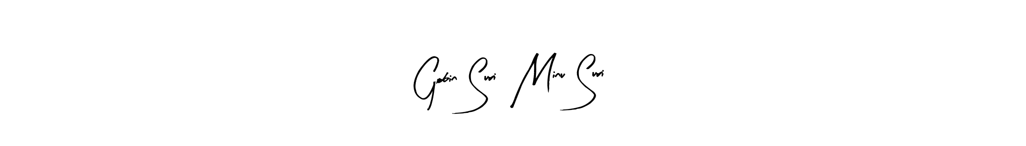 Use a signature maker to create a handwritten signature online. With this signature software, you can design (Arty Signature) your own signature for name Gobin Suri  Minu Suri. Gobin Suri  Minu Suri signature style 8 images and pictures png