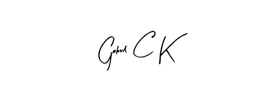 Design your own signature with our free online signature maker. With this signature software, you can create a handwritten (Arty Signature) signature for name Gokul C K. Gokul C K signature style 8 images and pictures png