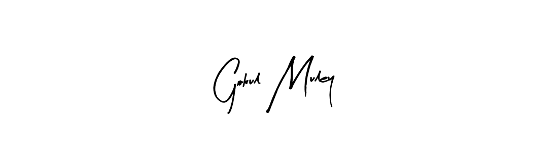 Gokul Muley stylish signature style. Best Handwritten Sign (Arty Signature) for my name. Handwritten Signature Collection Ideas for my name Gokul Muley. Gokul Muley signature style 8 images and pictures png