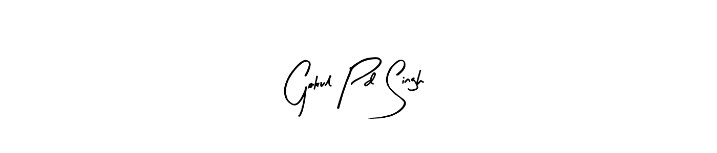 Here are the top 10 professional signature styles for the name Gokul Pd Singh. These are the best autograph styles you can use for your name. Gokul Pd Singh signature style 8 images and pictures png