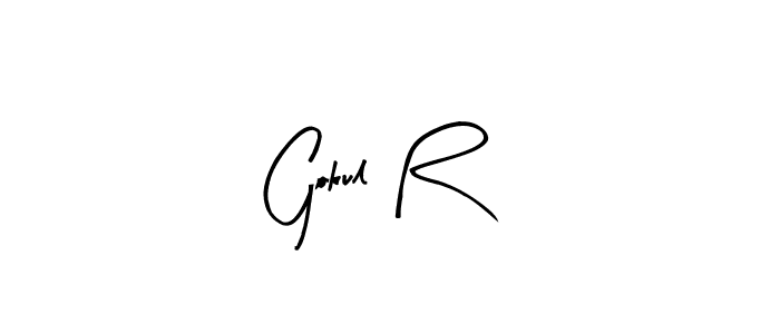 How to Draw Gokul R signature style? Arty Signature is a latest design signature styles for name Gokul R. Gokul R signature style 8 images and pictures png