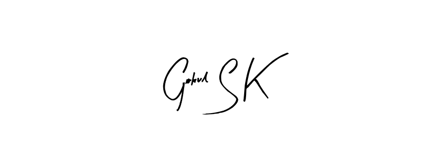 This is the best signature style for the Gokul S K name. Also you like these signature font (Arty Signature). Mix name signature. Gokul S K signature style 8 images and pictures png