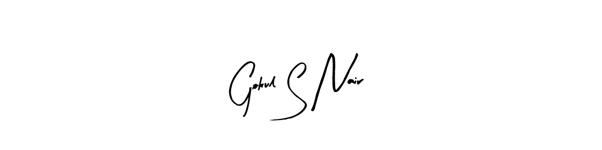 Gokul S Nair stylish signature style. Best Handwritten Sign (Arty Signature) for my name. Handwritten Signature Collection Ideas for my name Gokul S Nair. Gokul S Nair signature style 8 images and pictures png