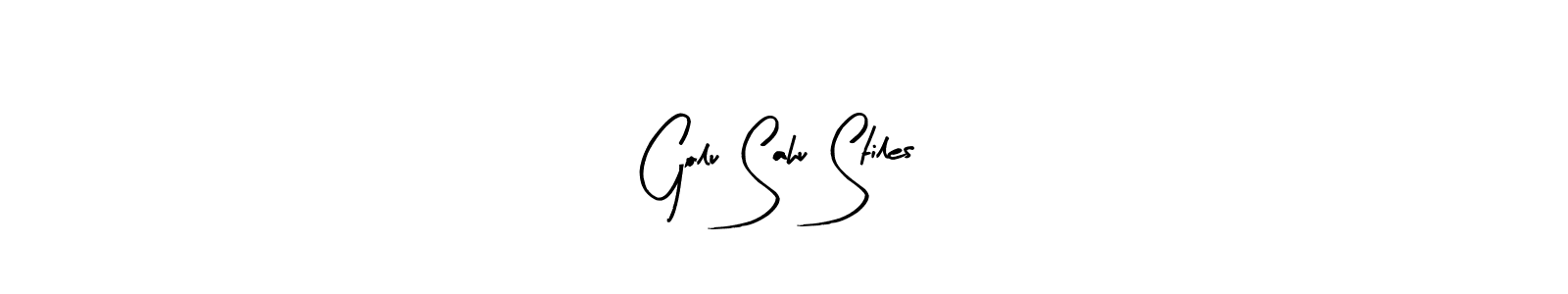 How to make Golu Sahu Stiles name signature. Use Arty Signature style for creating short signs online. This is the latest handwritten sign. Golu Sahu Stiles signature style 8 images and pictures png