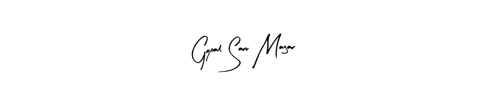 Make a beautiful signature design for name Gopal Saru Magar. With this signature (Arty Signature) style, you can create a handwritten signature for free. Gopal Saru Magar signature style 8 images and pictures png