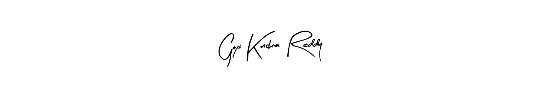 Arty Signature is a professional signature style that is perfect for those who want to add a touch of class to their signature. It is also a great choice for those who want to make their signature more unique. Get Gopi Krishna Reddy name to fancy signature for free. Gopi Krishna Reddy signature style 8 images and pictures png