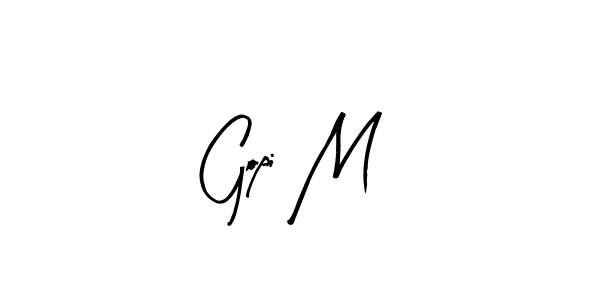 Here are the top 10 professional signature styles for the name Gopi M. These are the best autograph styles you can use for your name. Gopi M signature style 8 images and pictures png