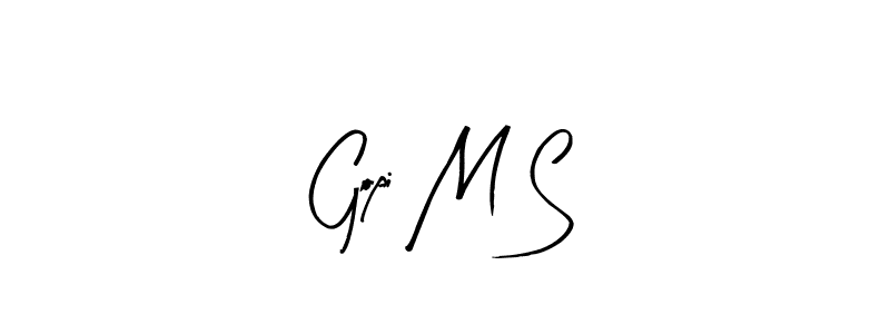 Best and Professional Signature Style for Gopi M S. Arty Signature Best Signature Style Collection. Gopi M S signature style 8 images and pictures png