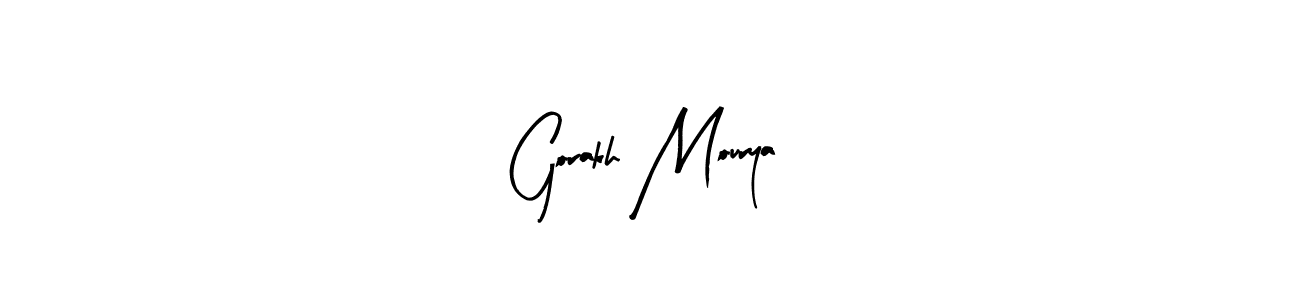Gorakh Mourya stylish signature style. Best Handwritten Sign (Arty Signature) for my name. Handwritten Signature Collection Ideas for my name Gorakh Mourya. Gorakh Mourya signature style 8 images and pictures png