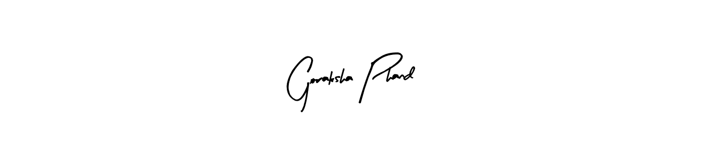 Create a beautiful signature design for name Goraksha Phand. With this signature (Arty Signature) fonts, you can make a handwritten signature for free. Goraksha Phand signature style 8 images and pictures png