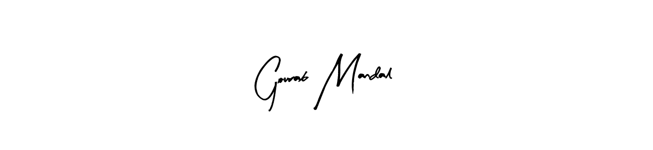Design your own signature with our free online signature maker. With this signature software, you can create a handwritten (Arty Signature) signature for name Gourab Mandal. Gourab Mandal signature style 8 images and pictures png