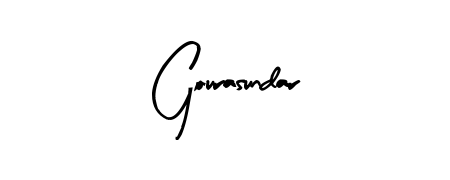 Discover how Gourasundar looks in an executive cursive font (Arty Signature). Perfect for legal documents, invoices, and certificates. Gourasundar signature style 8 images and pictures png
