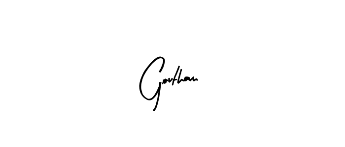 Goutham stylish signature style. Best Handwritten Sign (Arty Signature) for my name. Handwritten Signature Collection Ideas for my name Goutham. Goutham signature style 8 images and pictures png