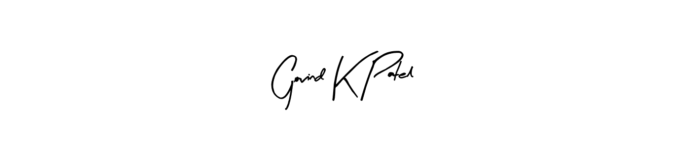 if you are searching for the best signature style for your name Govind K Patel. so please give up your signature search. here we have designed multiple signature styles  using Arty Signature. Govind K Patel signature style 8 images and pictures png