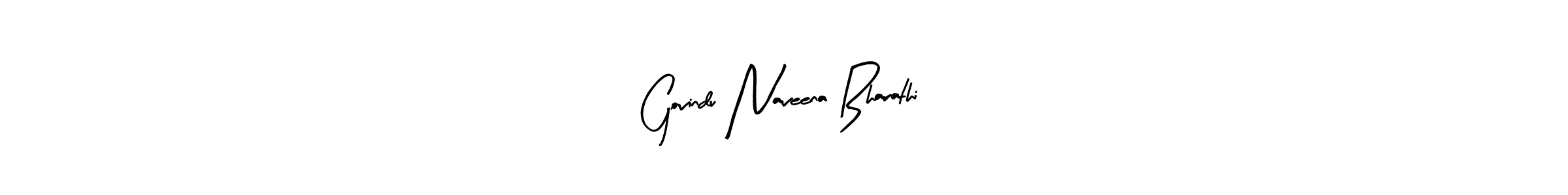Govindu Naveena Bharathi stylish signature style. Best Handwritten Sign (Arty Signature) for my name. Handwritten Signature Collection Ideas for my name Govindu Naveena Bharathi. Govindu Naveena Bharathi signature style 8 images and pictures png