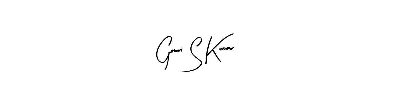 You can use this online signature creator to create a handwritten signature for the name Gowri S Kumar. This is the best online autograph maker. Gowri S Kumar signature style 8 images and pictures png