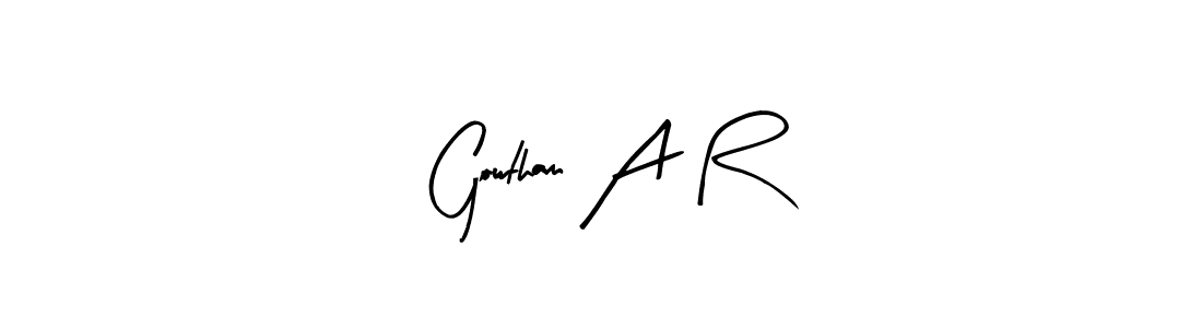 Also You can easily find your signature by using the search form. We will create Gowtham A R name handwritten signature images for you free of cost using Arty Signature sign style. Gowtham A R signature style 8 images and pictures png