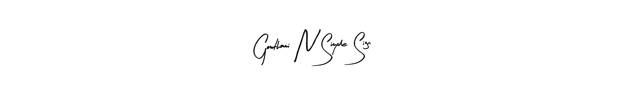 Arty Signature is a professional signature style that is perfect for those who want to add a touch of class to their signature. It is also a great choice for those who want to make their signature more unique. Get Gowthami N Simple Sign name to fancy signature for free. Gowthami N Simple Sign signature style 8 images and pictures png