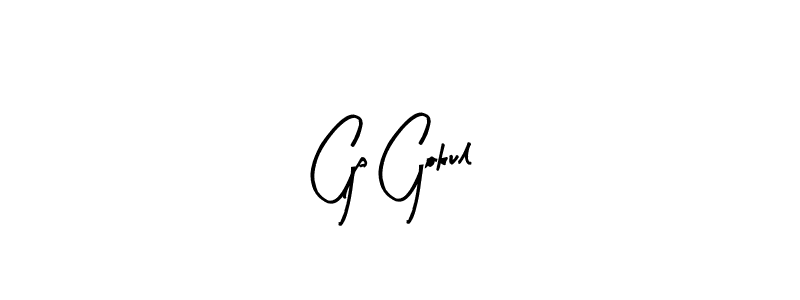 Make a beautiful signature design for name Gp Gokul. With this signature (Arty Signature) style, you can create a handwritten signature for free. Gp Gokul signature style 8 images and pictures png