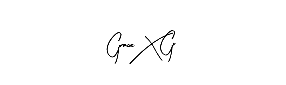 Use a signature maker to create a handwritten signature online. With this signature software, you can design (Arty Signature) your own signature for name Grace X Gu. Grace X Gu signature style 8 images and pictures png