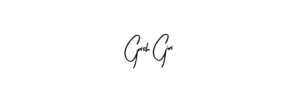 The best way (Arty Signature) to make a short signature is to pick only two or three words in your name. The name Grish Giri include a total of six letters. For converting this name. Grish Giri signature style 8 images and pictures png