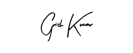 A dynamic signature style for Grish Kumar using Arty Signature script. Designed to look authentic, handwritten, and professional. Grish Kumar signature style 8 images and pictures png