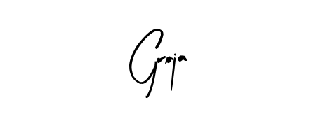 How to Draw Groja signature style? Arty Signature is a latest design signature styles for name Groja. Groja signature style 8 images and pictures png