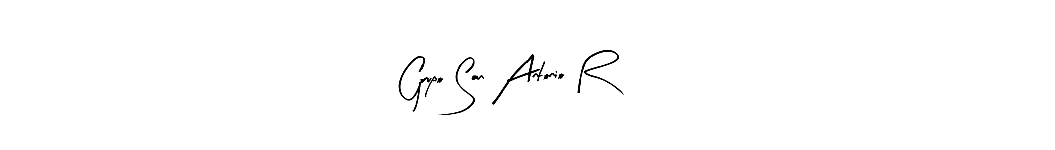 Similarly Arty Signature is the best handwritten signature design. Signature creator online .You can use it as an online autograph creator for name Grupo San Antonio R33. Grupo San Antonio R33 signature style 8 images and pictures png