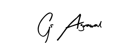 Practice writing Gs Agrawal with the flow of Arty Signature lettering. A fantastic source of inspiration for developing your personal signature style. Gs Agrawal signature style 8 images and pictures png