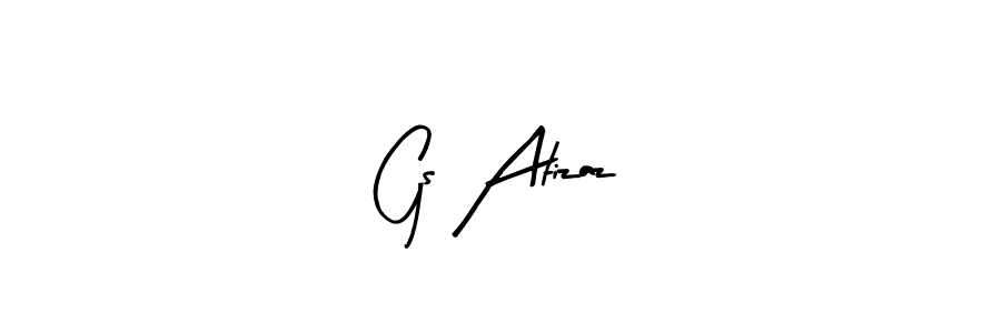 How to make Gs Atizaz name signature. Use Arty Signature style for creating short signs online. This is the latest handwritten sign. Gs Atizaz signature style 8 images and pictures png