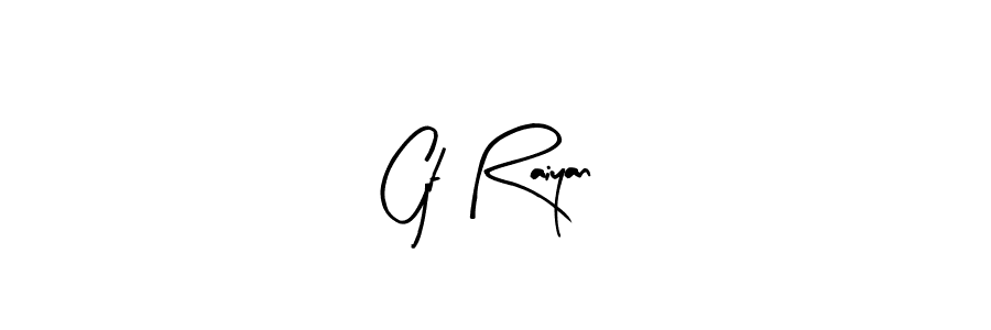 Use a signature maker to create a handwritten signature online. With this signature software, you can design (Arty Signature) your own signature for name Gt Raiyan. Gt Raiyan signature style 8 images and pictures png