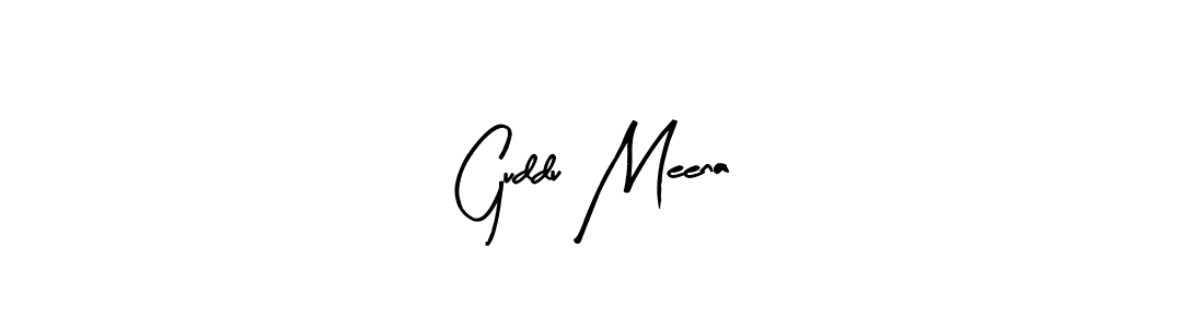 How to make Guddu Meena name signature. Use Arty Signature style for creating short signs online. This is the latest handwritten sign. Guddu Meena signature style 8 images and pictures png