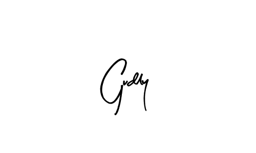 Create a beautiful signature design for name Gudly. With this signature (Arty Signature) fonts, you can make a handwritten signature for free. Gudly signature style 8 images and pictures png