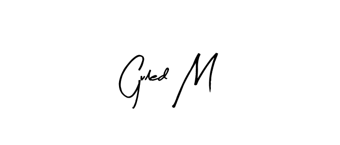 Arty Signature is a professional signature style that is perfect for those who want to add a touch of class to their signature. It is also a great choice for those who want to make their signature more unique. Get Guled M name to fancy signature for free. Guled M signature style 8 images and pictures png